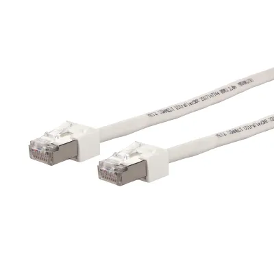 METZ CONNECT Patchkabel 13084U5088-E | Cat6 S/FTP | 5m | RJ45 8(8) | AWG26 | ultraflexibel | VoIP geeignet | weiß