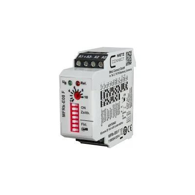 METZ CONNECT Zeitrelais MFRk-E08 F 110658412014 | 24–230V AC/DC | 180s–30h | 7 Funktionen | Hutschiene | 6A | IP20