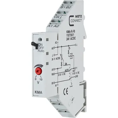 METZ CONNECT Analogwertgeber KMA-R-F8 11073001 | 24V AC/DC | 0-10V Ausgang | Potentiometer | LED-Anzeige