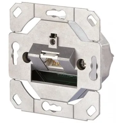 METZ CONNECT Anschlussdose Cat6 1307371200-I | 1x RJ45 geschirmt | UP | Kanaleinbau | LSA | PoE | Metall | perlweiß