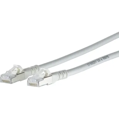 METZ CONNECT Patchkabel 1308451588-E | Cat.6A S/FTP | RJ45 | 1,5m | halogenfrei | PoE | 10Gbit | weiß