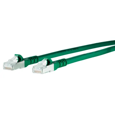 METZ CONNECT Patchkabel 1308453055-E | Cat.6A S/FTP | 3m | RJ45 2x Stecker | halogenfrei | AWG26/7 | grün