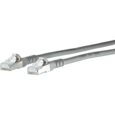 METZ CONNECT Patchkabel 1308457033-E | Cat.6A S/FTP | 7m | RJ45 beidseitig | AWG26 | halogenfrei | grau