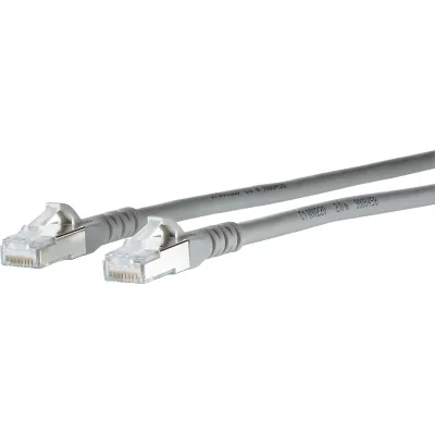 METZ CONNECT Patchkabel 130845B533-E | Cat.6A S/FTP | RJ45 | 10 Gbit | 25m | halogenfrei | grau