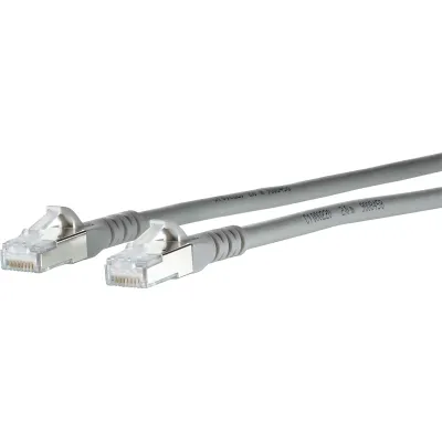 METZ CONNECT Patchkabel 130845C033-E | Cat.6A S/FTP | RJ45 2x Stecker | 10 Gbit | 30 m | AWG26/7 | halogenfrei | grau
