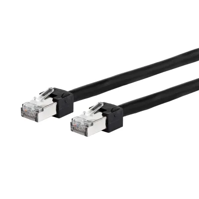 METZ CONNECT Patchkabel 13084U0300-E | Cat6 S/FTP | 0,3m | RJ45 AWG26 | VoIP Ultraflex500 | Schwarz