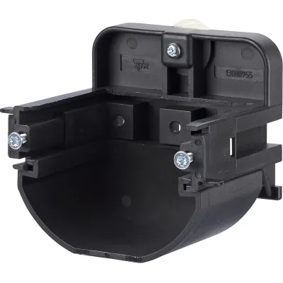 METZ CONNECT Montagehalter 1308895511-I | T-Nut Befestigung | waagerecht | 55mm | mit Trennschale | schwarz