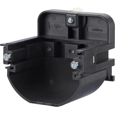 METZ CONNECT Montagehalter 1308895511-I | T-Nut Befestigung | waagerecht | 55mm | mit Trennschale | schwarz