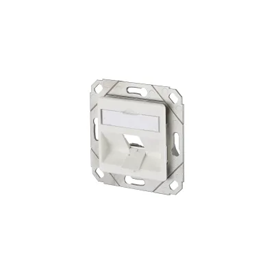 METZ CONNECT Anschlussdose UPk 1309141102-E | 1 Port Datenmodul | Unterputz & Kanaleinbau | Staubschutz | RAL 9010