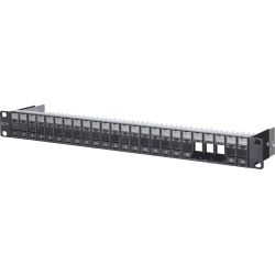 METZ CONNECT 130920-BKKE Modulträger 24Ports 1HE Schirm 44,45x482,6x95mm