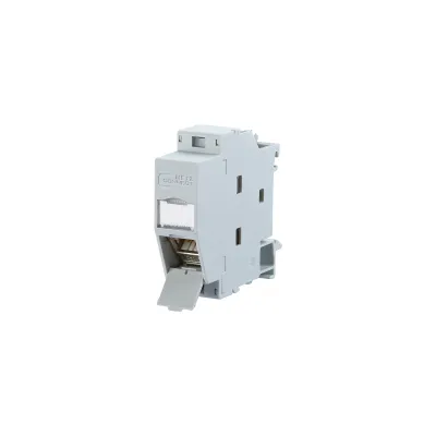 METZ CONNECT Anschlusseinheit REGplus IP20 130B117003-E | RJ45 Cat6A | 1 Port | Hutschiene | Metall | lichtgrau