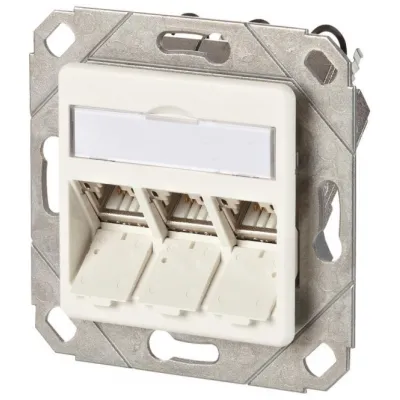 METZ CONNECT Anschlussdose Cat6A | 130B11D31102-E | 3x RJ45 | modular | Kanal & Unterputz | geschirmt | RAL9010 reinweiß