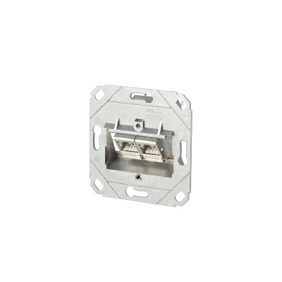 METZ CONNECT Anschlussdose 130B12D21200-E | Cat6A | 2x RJ45 | modular | UP | geschirmt | 270° schräg | PoE+ | Metall