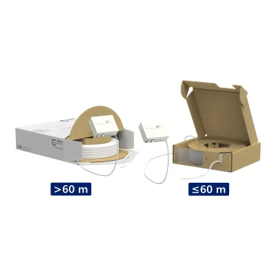 Metz Connect OpDAT LWL-Anschlusseinheit 4x LC/APC | Singlemode OS2 | 40m Kabel | Aufputz/Unterputz | Weiß RAL9010