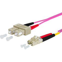 METZ CONNECT 151S1EOJO20E LWL-Patchkabel SC-D/LC-D 50/125 OM4 2m vi