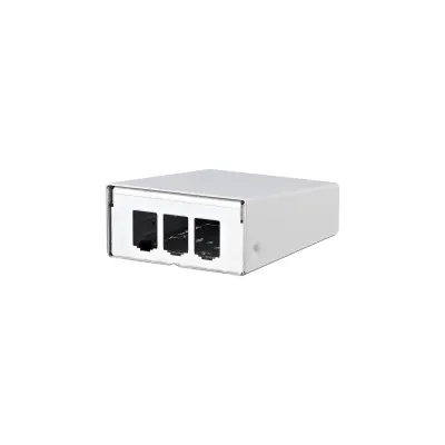 METZ CONNECT Modul Aufputzgehäuse 130861-0302-E | 3 Port | Patchpanel leer | RJ45 | Stahlblech | Wandmontage