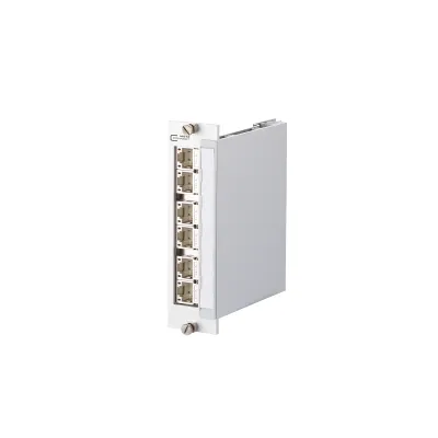 METZ CONNECT Patchpanel 130B11E2-E | Cat6A Modul 6 Port | RJ45 geschirmt | 3HE Rackeinbau | IDC | Silber