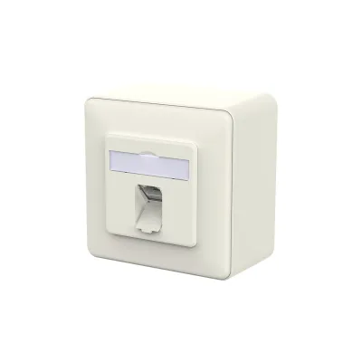 METZ CONNECT RJ45 Anschlussdose 130D370002-I | Cat6A | 1 Port | Aufputz | geschirmt | weiß RAL9010 | IDC-Klemme