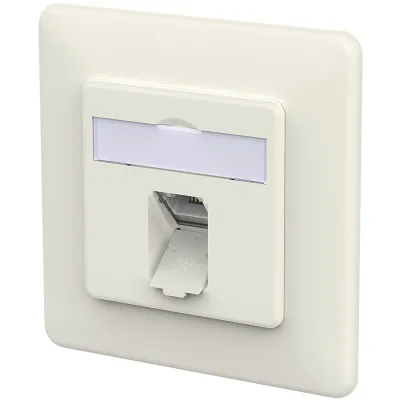 METZ CONNECT RJ45 Anschlussdose 130E371002-I | Cat 6A LSA++ | 1 Port UP | geschirmt | schräge Auslassrichtung | reinweiß