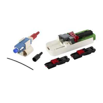 METZ CONNECT LWL-Stecker 1509QAEO002C-E SC Singlemode OS2 | feldkonfektionierbar | Keramik | Hybrid-Technologie | blau