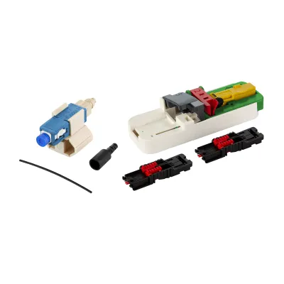 METZ CONNECT LWL-Stecker 1509QAEO002C-E SC Singlemode OS2 | feldkonfektionierbar | Keramik | Hybrid-Technologie | blau