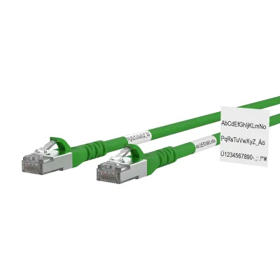 METZ CONNECT Patchkabel 1308455055WE Cat.6A S/FTP RJ45 5m | GHMT PVP zertifiziert | AWG26 | 1:1 | Grün