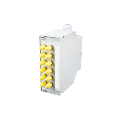 METZ CONNECT Patchpanel LWL 15024A50112-E | OpDAT REGpro splice | 12x ST-Simplex | OM3 Multimode | Hutschiene | weiß