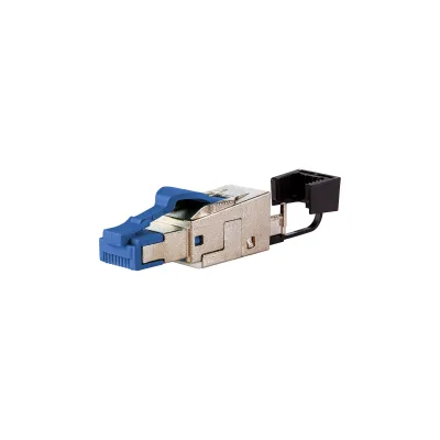 METZ CONNECT RJ45-Stecker 130H405032-E | Cat.8.1 40Gbit Ethernet | feldkonfektionierbar | vollgeschirmt | 180° | Silber