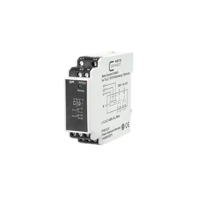 METZ CONNECT Überwachungsrelais PFD2-E12 | 400V AC | 2 Wechsler | Schraubanschluss | min. Ansprechzeit 5s