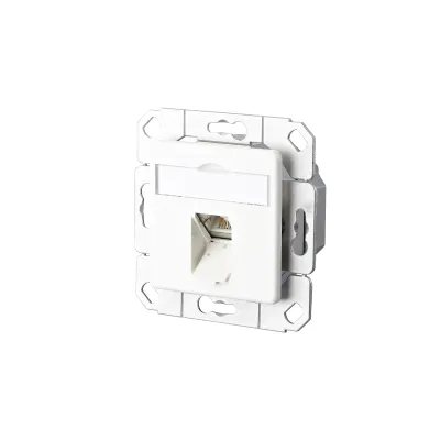 METZ CONNECT Anschlussdose Cat6A 130C371102-I | 1 Port RJ45 | Unterputz & Kanaleinbau | LSA | geschirmt | RAL9010