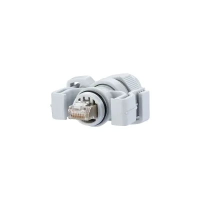 METZ CONNECT Steckverbinder 130906-03-E | RJ45 Stecker Cat.6 IP67 | geschirmt | Industrie | lichtgrau