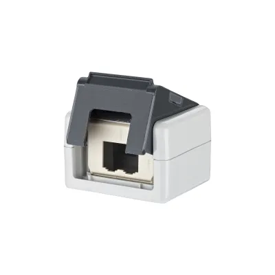 METZ CONNECT Aufputzgehäuse 1309450003-E | RJ45 Modulardose 2-fach | IP20 Staubschutz | grau RAL7035 | bruchsicher