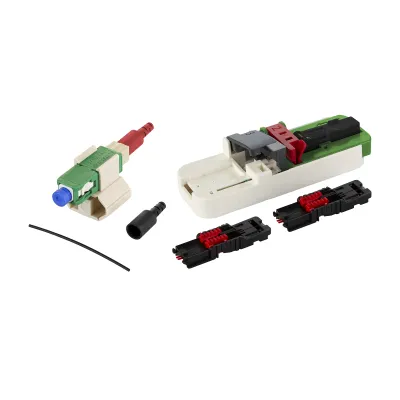 METZ CONNECT LWL-Stecker 1509QAEA002C-E | SC APC | Singlemode OS2 | feldkonfektionierbar | Keramik | 20 Stück | grün