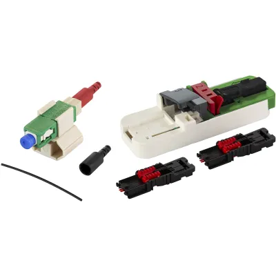 METZ CONNECT LWL-Stecker 1509QAEA002C-E | SC APC | Singlemode OS2 | feldkonfektionierbar | Keramik | 20 Stück | grün