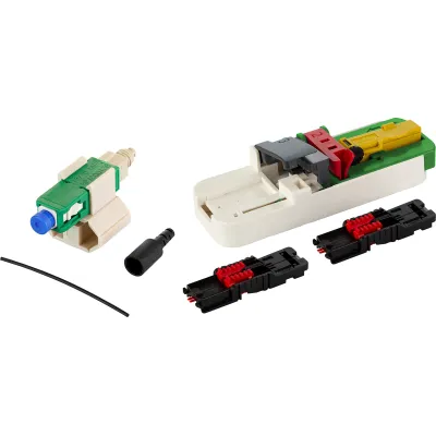METZ CONNECT LWL-Stecker 1509QAEA002C-E | SC APC | Singlemode OS2 | feldkonfektionierbar | Keramik | 20 Stück | grün