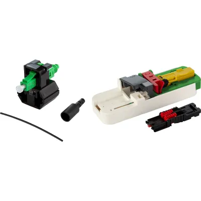 METZ CONNECT LWL-Steckerbausatz 1509QAJA002C-E | LC APC | Singlemode OS2 | feldkonfektionierbar | Keramik | grün | 20 St