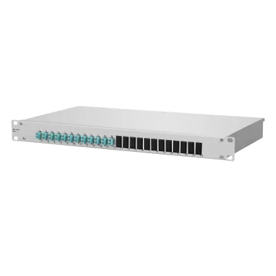 METZ CONNECT LWL Patchpanel 1502557712-E | 12x LC-Duplex OM3 | 1HE 19 Zoll | Multimode 50/125 | Pigtails 2m