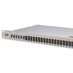 Metz OpDAT fix 6xLC-D OS2 1502597406-F Keramik blau bestückt 19z 1HE Patchfeld