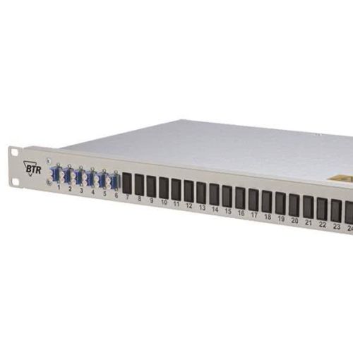 Bild: Metz OpDAT fix 6xLC-D OS2 1502597406-F Keramik blau bestückt 19z 1HE Patchfeld