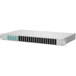 Metz OpDAT fix 6xSC-D OM3 150255BA06-E Keramik aqua bestückt 19z 1HE Spleißbox