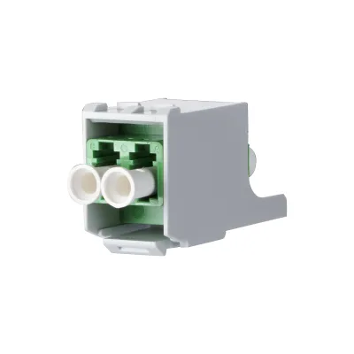 METZ CONNECT LWL-Kupplung 15091076-I | LC-Duplex Adapter Singlemode APC | Keramikhülse | grün