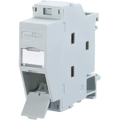 METZ CONNECT Modul REGplus IP20 1309427103-E | Hutschiene TH35 | 1 Port | unbestückt | Metall | lichtgrau