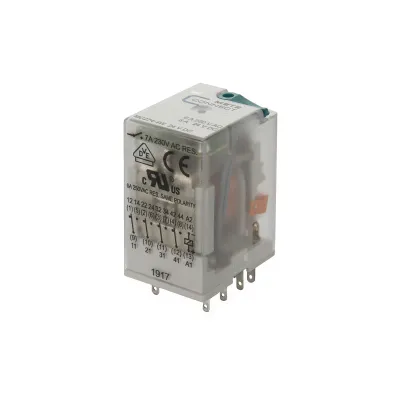 METZ CONNECT Industrierelais MC274-4W 110017251407 | Schaltrelais 24V DC | 4 Wechsler | 7A | LED | IP20 | steckbar