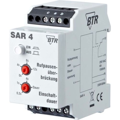 Bild: Metz Starkstromanschalte-Relais 130283-I SAR4 Hutschiene 230V Versorgungsspannun