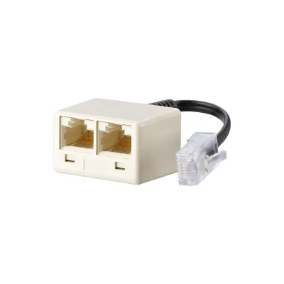 METZ CONNECT UAE-Adapter 130607440101-E | RJ45 Stecker auf 2x RJ45 Buchse | 0,1m Verlängerung | ungeschirmt