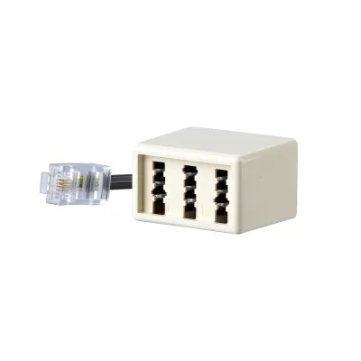 METZ CONNECT UAE-Adapter 130450440101-E | RJ45 Stecker auf TAE NFN Buchse | 0,1 m Verlängerung | perlweiß