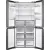 Bild: Midea Kühl-Gefrierkombination Cross Door MDRM632FGD46W | French Door | 470l | NoFrost | LED | Edelstahl