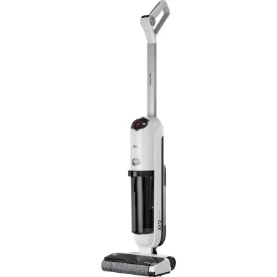 Midea Nass-Trockensauger X10 | 3-in-1 Akku Staubsauger mit Wischfunktion | HEPA-Filter | 35 Min Laufzeit | Weiß/Grau