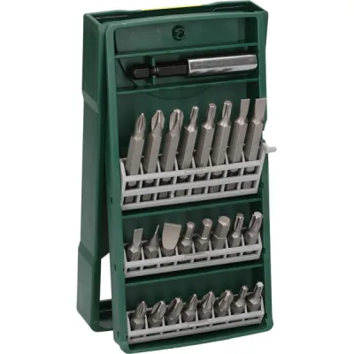 Bosch Schrauberbit-Set 2607019676 | 25-tlg. Mini-X-Line | Magnetischer Universalhalter | PH PZ TX Schlitz Hex | Box