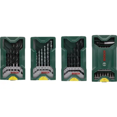 Mini X-Line Multipack 3+1 Set, 46-teilig, Bohrer- & Bit-Satz (grün)